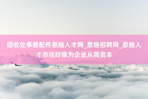 回收处事器配件恩施人才网_恩施招聘网_恩施人才市场好像为企业从简资本